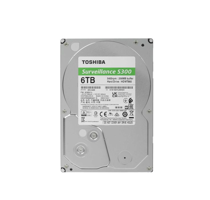- Жесткий диск 6TB Toshiba S300 Surveillance HDWT860UZSVA