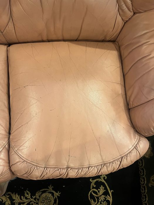 Комплект дивани естествена кожа