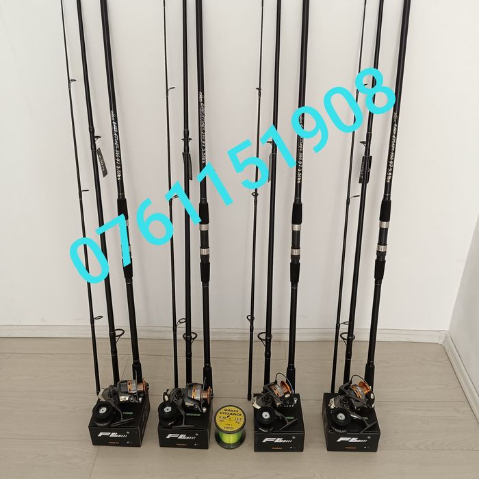 Set 4 lansete  Crap Attack 3,6m + 4mulinete 6000