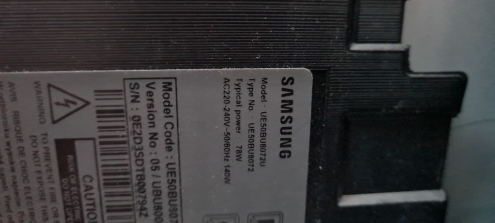 Sursa TV model UE50BU8072UXXH