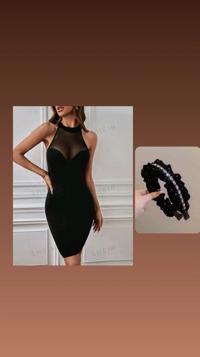 Rochie office sexy neagră