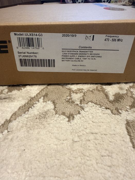 Shure ULXS14-G3-nou