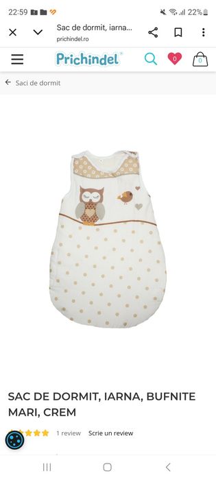 Sac de dormit Prichindel,6- 12 luni de iarna