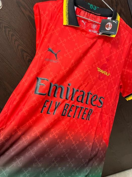 Tricou Ac Milan Puma x OffWhite nou S M L Xl