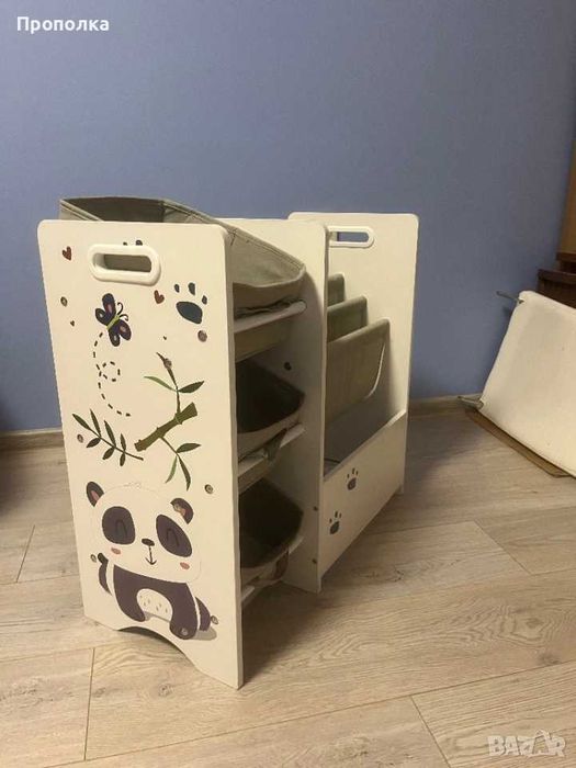 Детска етажерка “Панда” за книжки и играчки