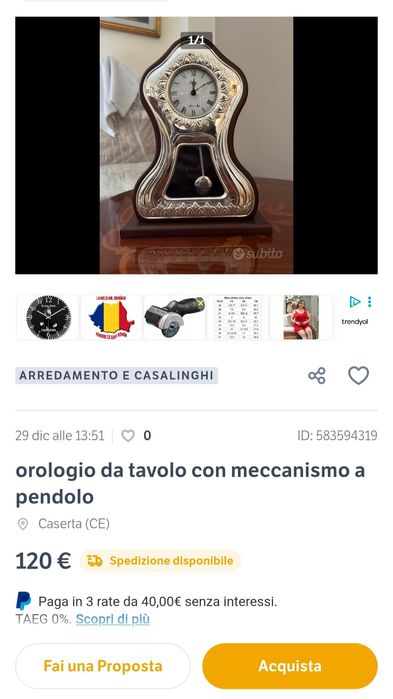 Ceas Sagni made in italy