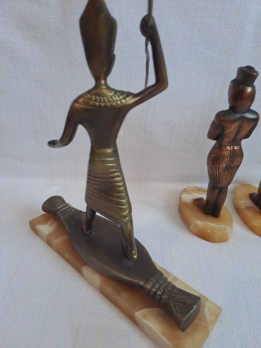 statueta egipteana bronz cupru onix