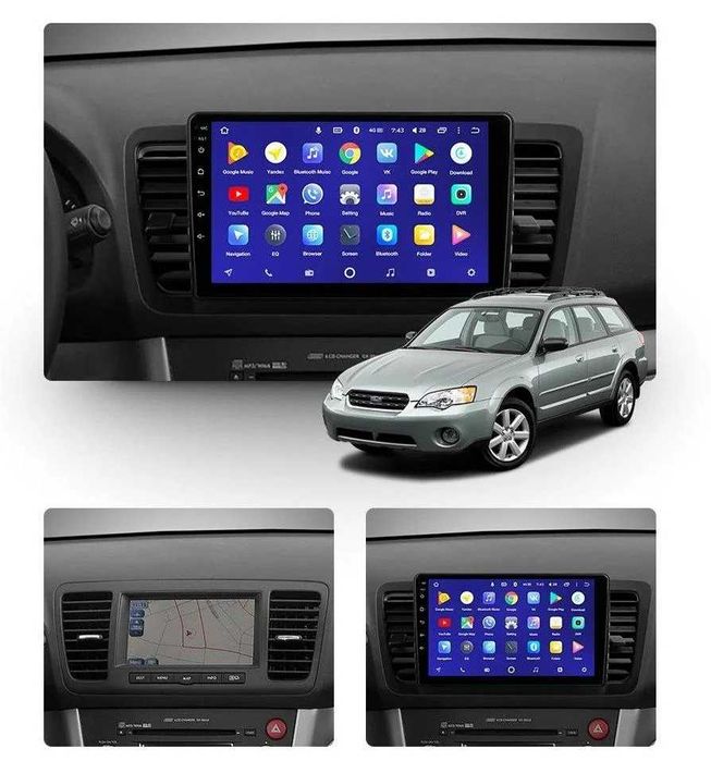 Мултимедия Android за Subaru Legacy 4, Liberty Outback 3, Навигация, Андроид радио, двоен дин, 2004 2005 2006 2007 2008 година