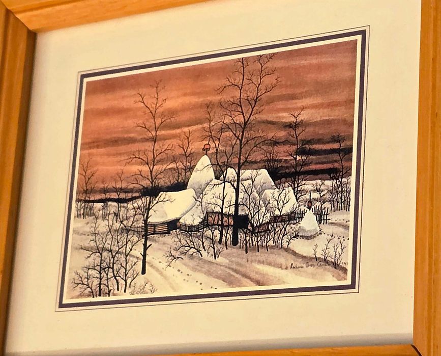 Arta nativa-Ivan Lackovic Croata/The Hamlet(Peisaj de iarna)