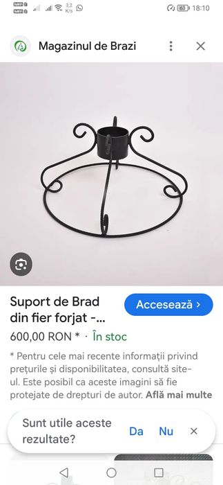 3 Suporti pentru brazi mari, reglabil cu apa si fier forjat