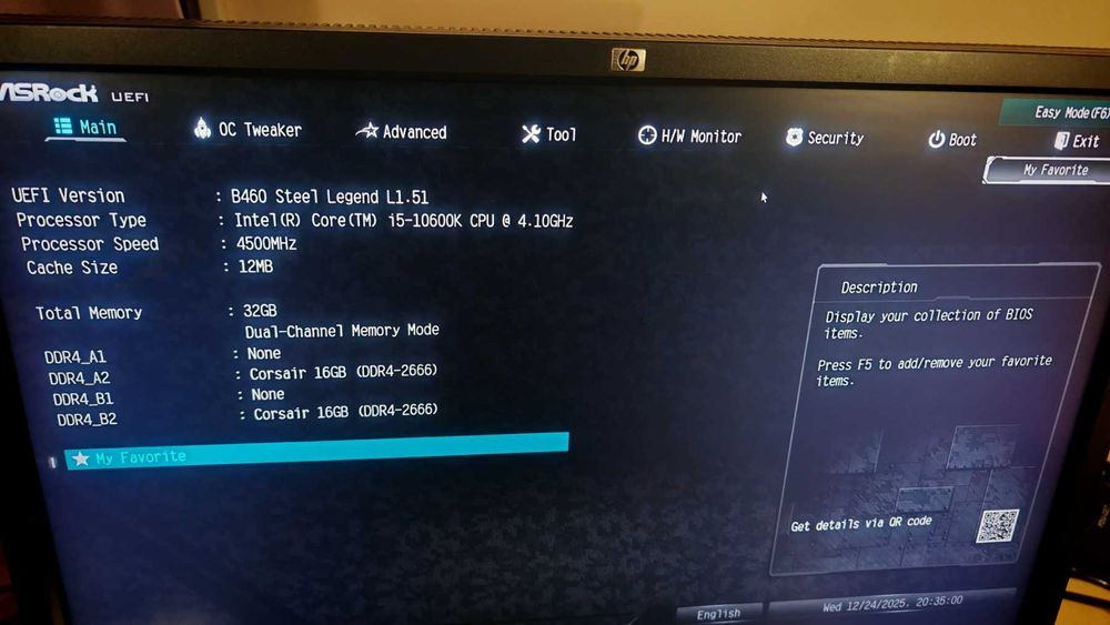 ASRock B460M Steel Legend + Intel Core I5-10600K 6 cores (4.80Ghz)