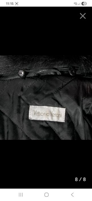 Vind haina de piele cu guler de blana de vulpe