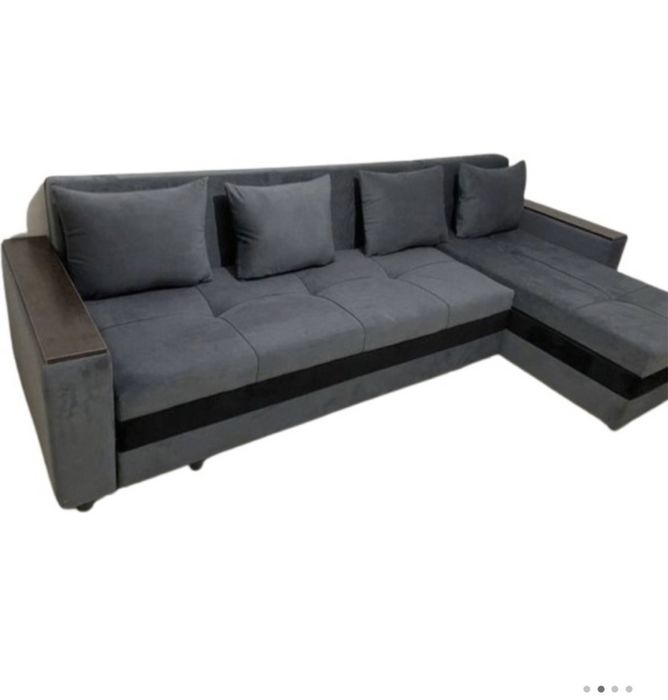 Угловой диван серый