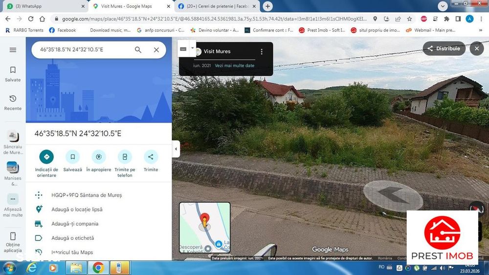 Teren intravilan de vanzare, 1150 mp ,str. Voinicenilor, Targu Mures