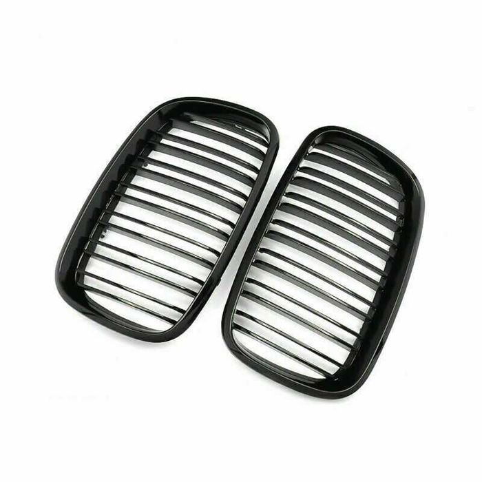 Grila Grile Nari Duble Negre Negru Lucios Radiator Bmw X5 E70 X6 E71