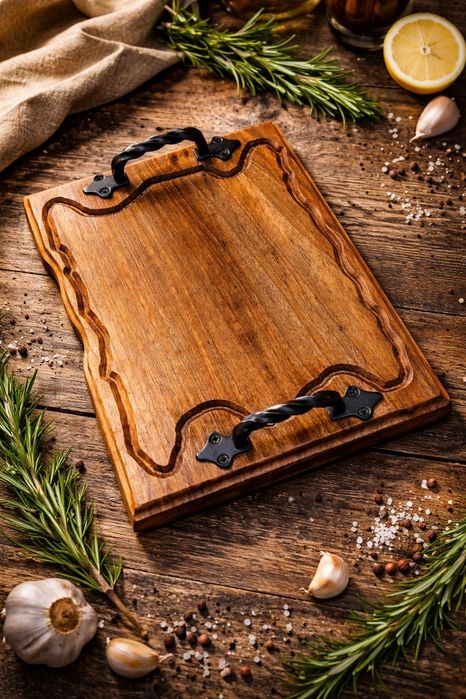 Дъска / плата и подноси за рязане на мезета от ОРЕХ