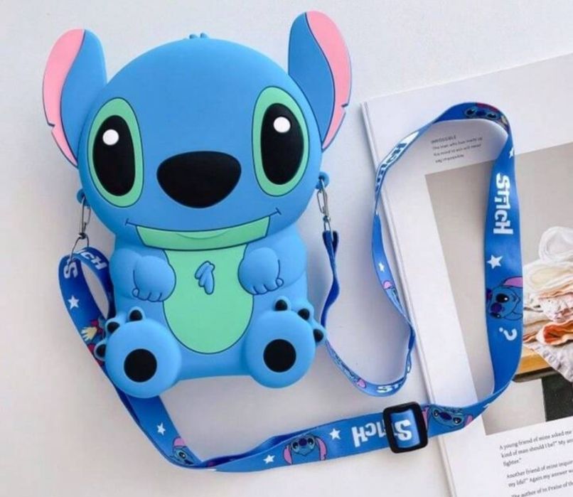 Малка чанта през рамо и портмоне за кръста Стич