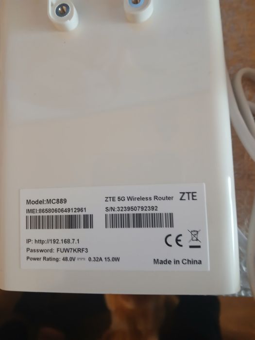 ZTE MC 889 5G рутер за външен монтаж+ ZTE WiFi Router H3601P