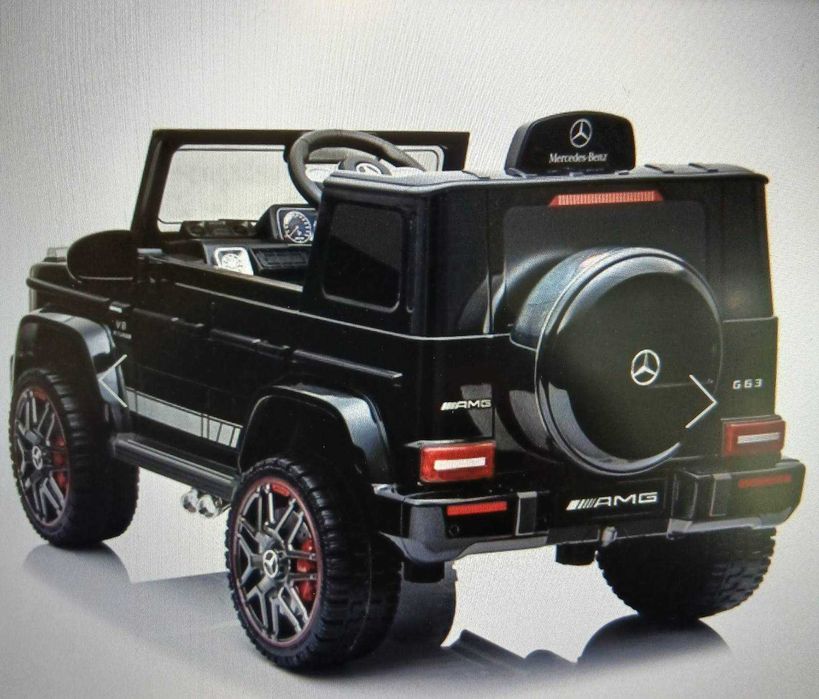 Акумулаторен джип Mercedes Benz G63,12V с меки гуми и кожена седалка