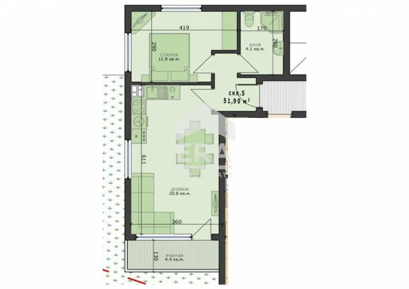 Продава се Двустаен апартамент в Варна, Възраждане 4 - 59 кв.м за 1392 €/кв.м - Снимка #1