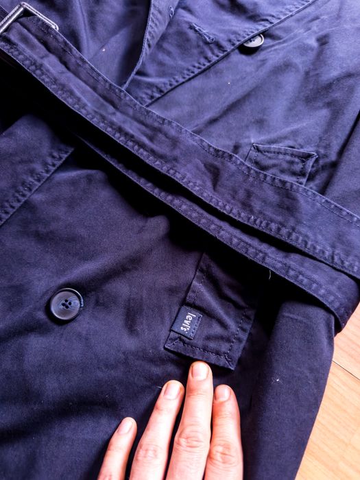 Levi's Slacker oversize trench coat double breasted with belt navy