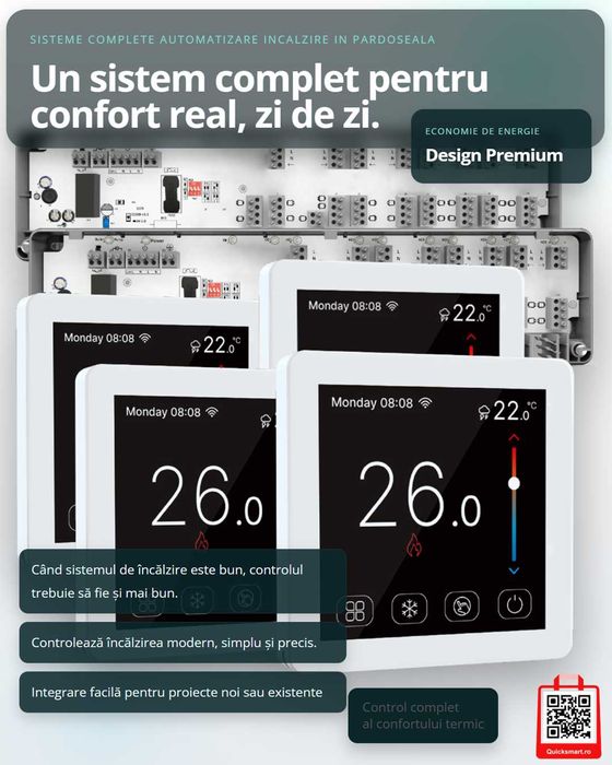 Sistem smart automatizare încălzire – control din telefon