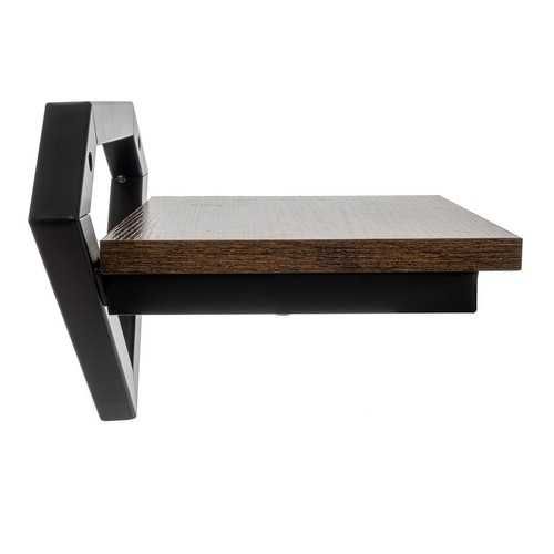 Стенна етажерка тип поставка за цветя с дървен рафт