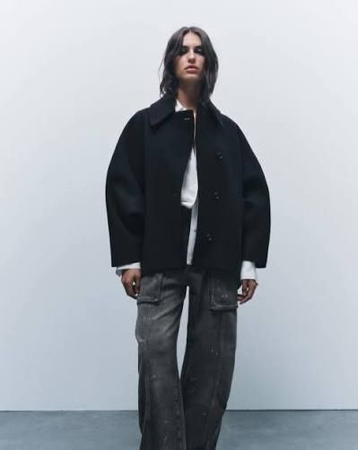 Palton oversize Zara Manteco limited edition