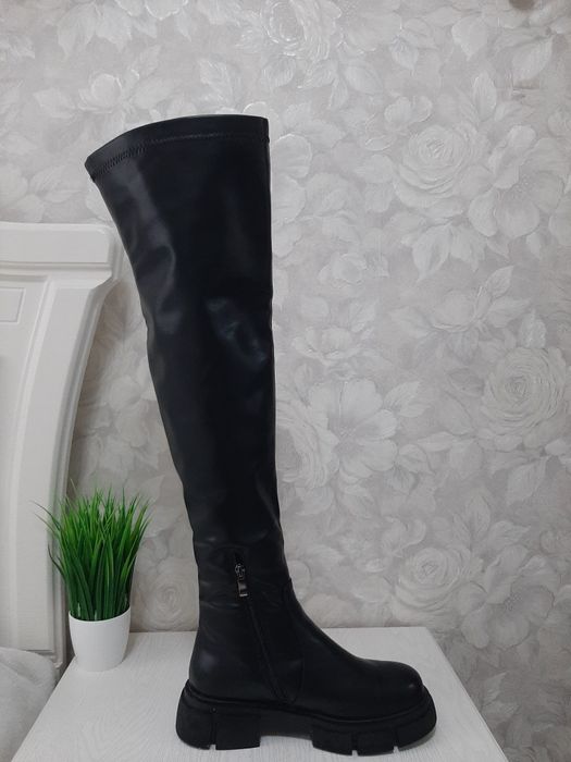 Зимние сапоги ботфорты