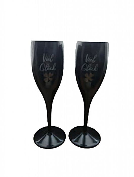 Елегантни и издръжливи чаши за шампанско с надпис два броя
