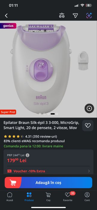 Epilator Braun.