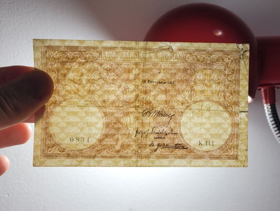 Bancnota 5 lei 1917 mai rara bani vechi