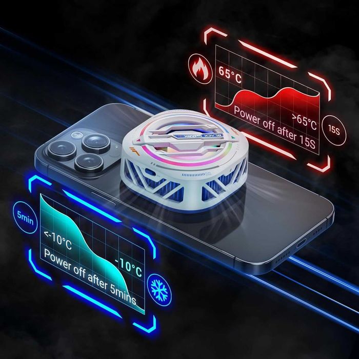 Cooler Magnetic Black Shark FunCooler RGB pentru Telefon și Tabletă