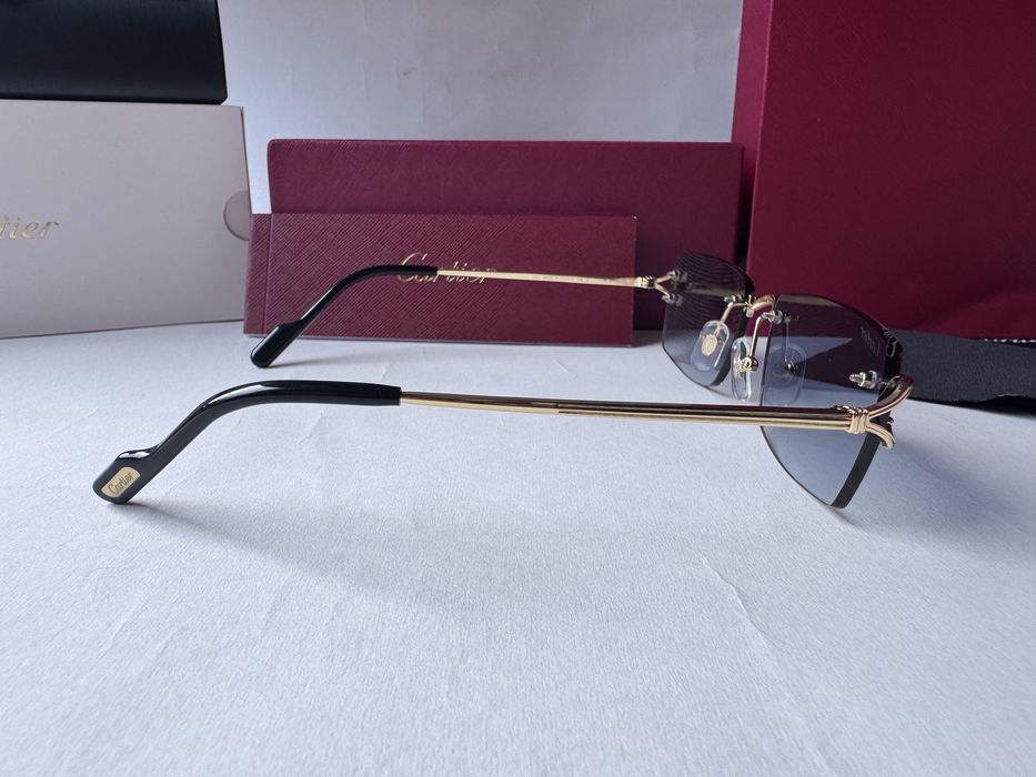 Ochelari de soare Cartier Rectangle-Rimless CT0550S 56-18 140, Noi