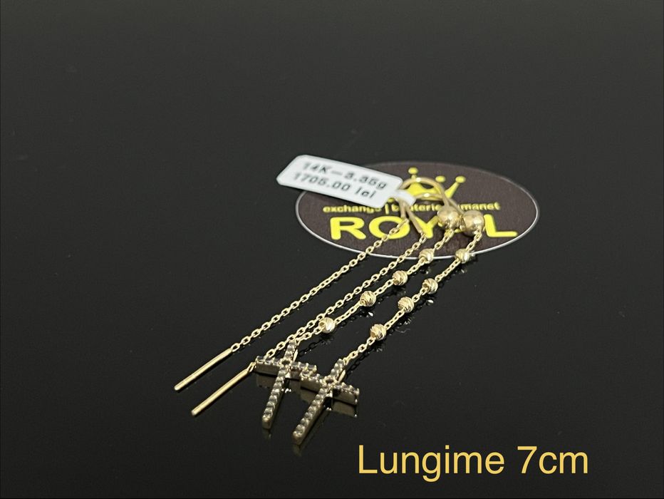 Bijuteria Royal CB : Cercei dama aur nou 14k 3,35gr