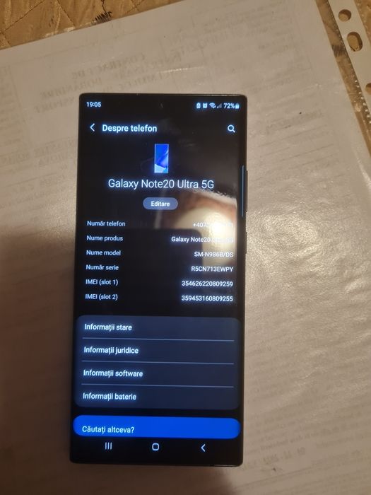 Note 20 ultra 5g 256gb 12gb ram