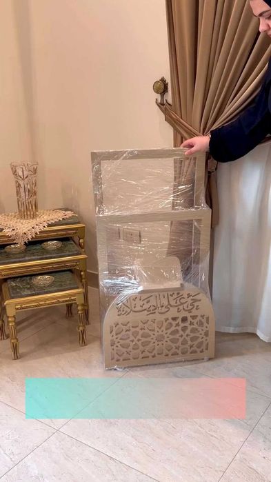 Деревянная подставка, лмдф, дуб, белый 50 см x 80смx 30 см