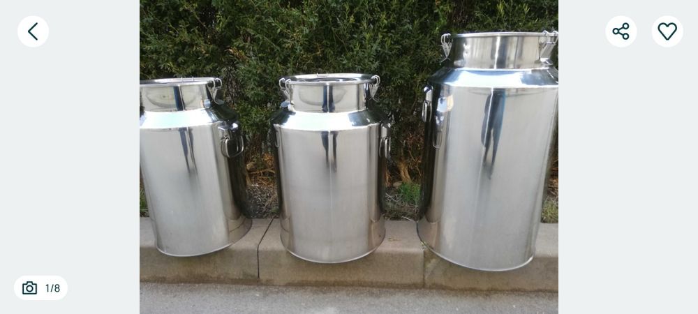 Marmită inox pentru transport lapte/ alimente/ mâncare gătită/ lichide 25L/38L/42L/48L/58L/68L
