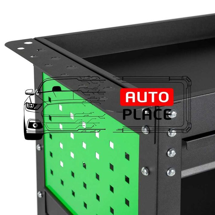 Количка за инструменти с 3 рафта,поставка за отвертки и чекмедже HAWEK