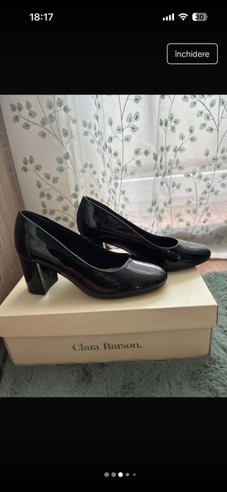 Pantofi cu toc mărimea 35 ,noi, marca Clara Barson