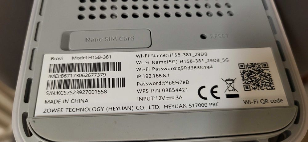 Huawei H158-381 5G CPE PRO5 WiFi 6 Router liber de retea