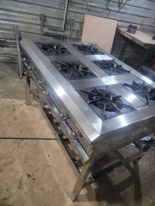 Газ плита ва ток плиталар стол стелаж ва мойкалар