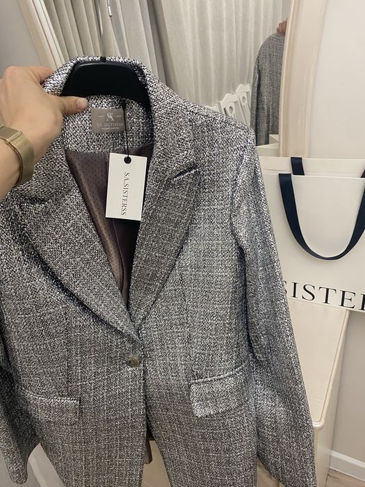 Пиджак, металл-твид