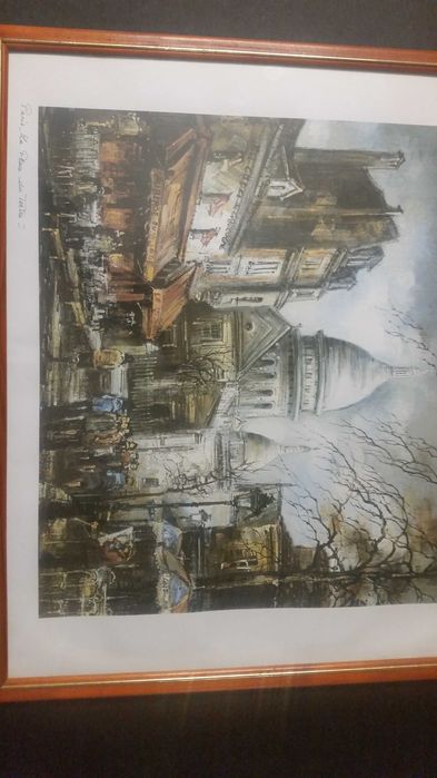 3 картини с пейзажи от най известните забележителности в Париж.