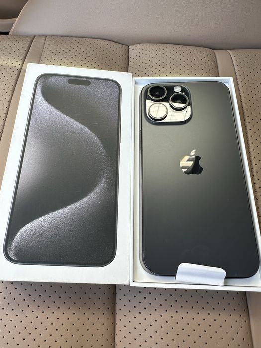 Iphone 15 pro max 1 trb black titanium черный