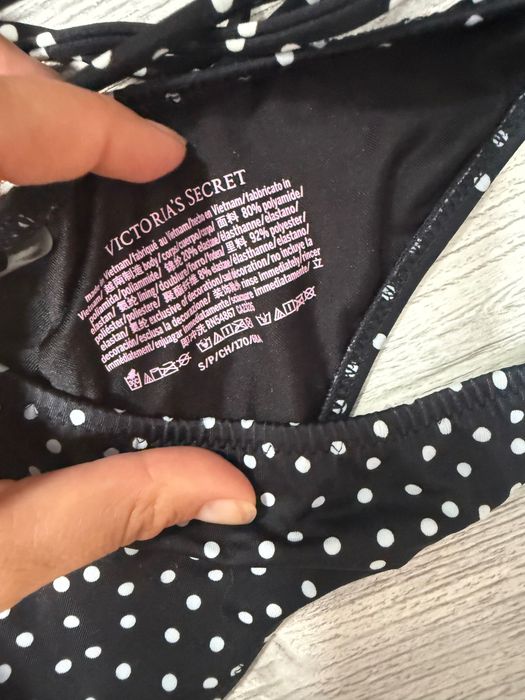 Costum de baie Victoria’s Secret original – negru cu buline albe