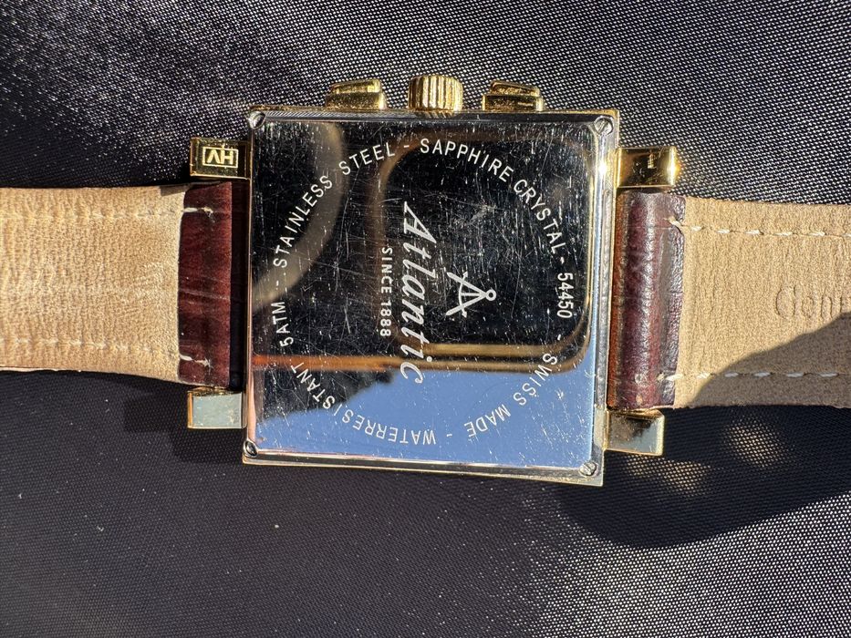 Atlantic Worldmaster Square Chrono Retrograde Quartz,40-40mm