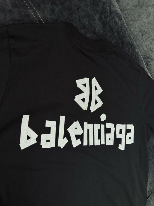 Топ Balen*iaga тениска черна