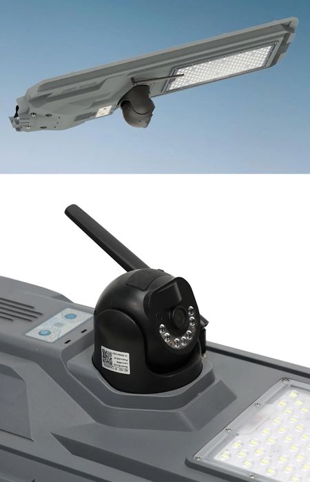 Прожектор на солнечной панели с видеокам