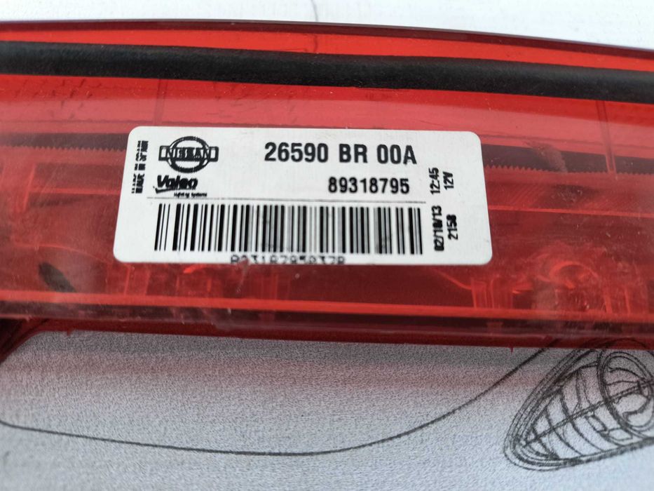 Lumină Frână Suplimentară Haion Nissan Qashqai 1 2008 / 2007-2013 / Cod OEM 26590BR00A (5C2)